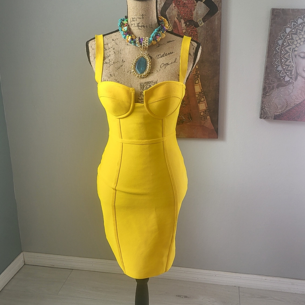 Yellow Bandage dress
